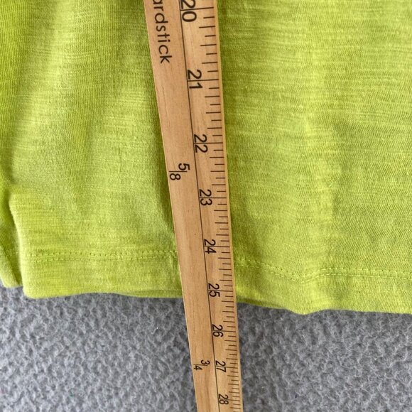 Chicos Top Womens 1 US Medium Green Roll Tab Long Sleeve Ruched Collar Pullover* - Picture 10 of 11